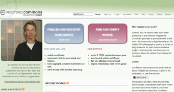 Screenshot registeredcommons