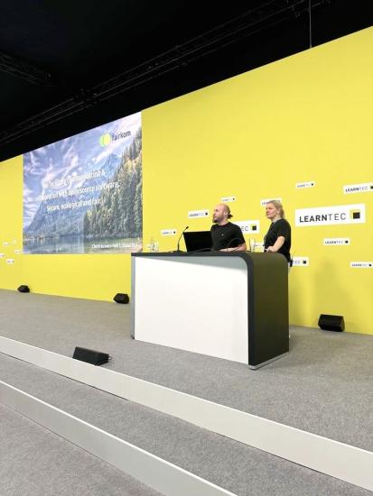 Andrea & Chagai präsentieren auf der Learntec Nextcloud Erweiterungen für Bildung