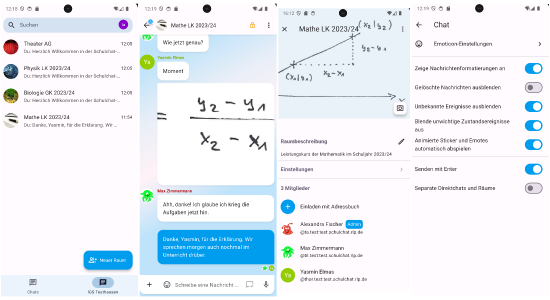 Screenshots zum Messenger