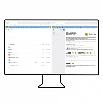 Mockup zu faircloud mit fairchat
